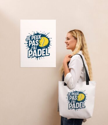Tote bag “JE PEUX PAS J’AI PADEL”