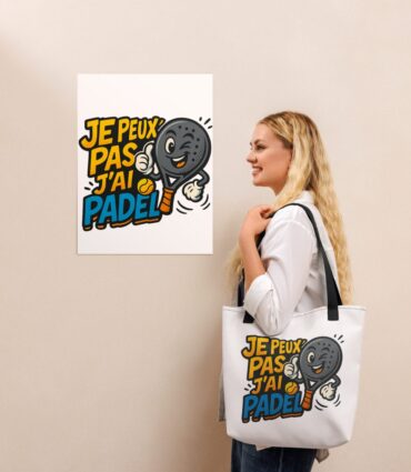 Tote bag “JE PEUX PAS J’AI PADEL”