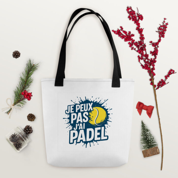 Tote bag “JE PEUX PAS J’AI PADEL” – Image 3