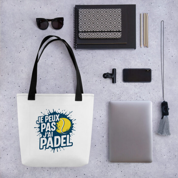 Tote bag “JE PEUX PAS J’AI PADEL” – Image 5