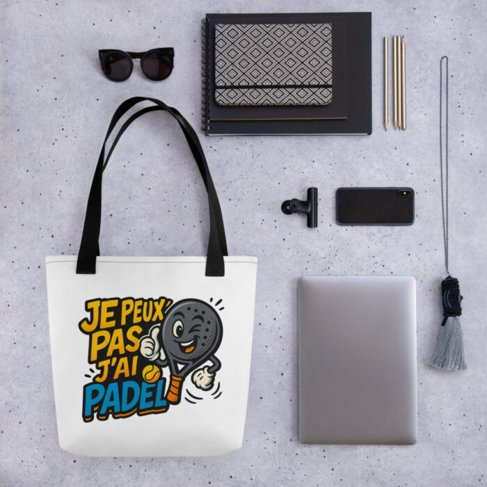Tote bag “JE PEUX PAS J’AI PADEL” – Image 4