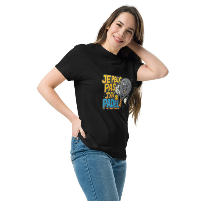 T-shirt unisexe classique “JE PEUX PAS J’AI PADEL” – Image 3