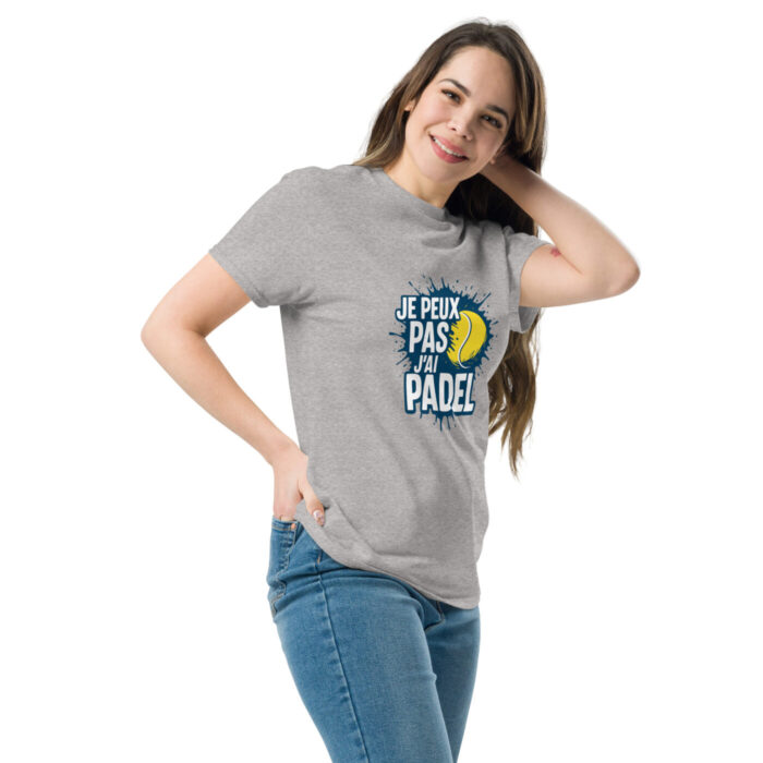 T-shirt unisexe classique “JE PEUX PAS J’AI PADEL” – Image 5