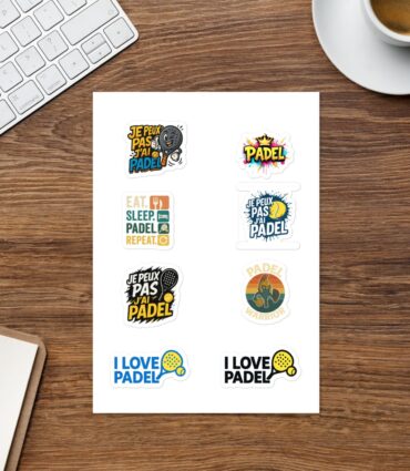 Planche de 8 Stickers Padel – Édition Limitée #1