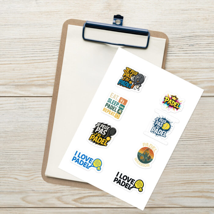 Planche de 8 Stickers Padel – Édition Limitée #1 🎾 – Image 2