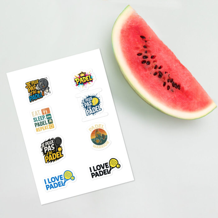Planche de 8 Stickers Padel – Édition Limitée #1 🎾 – Image 3