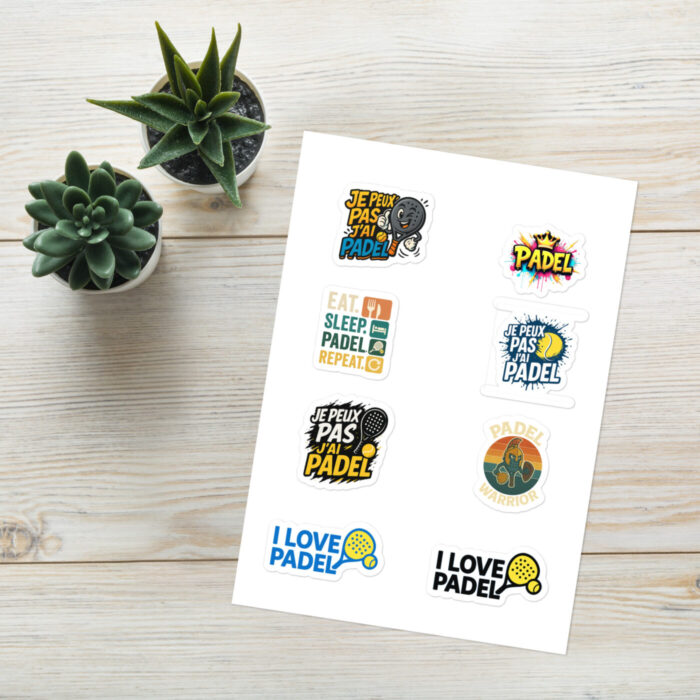 Planche de 8 Stickers Padel – Édition Limitée #1 🎾 – Image 4