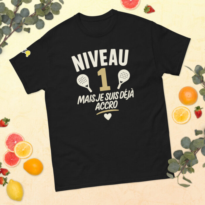 T-shirt Padel – Niveau 1 : Déjà Accro ! – Image 2