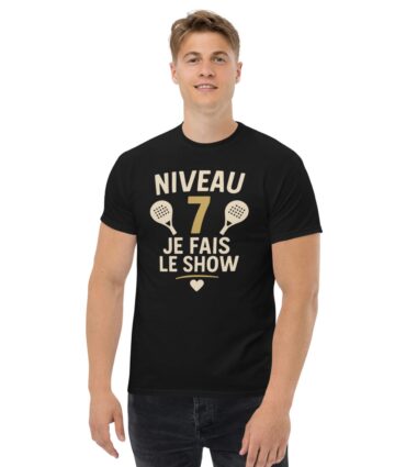 T-shirt Padel – Niveau 7 : Je Fais le Show !