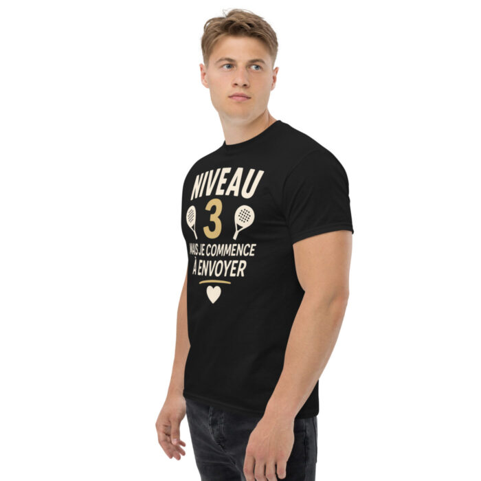 T-shirt Padel – Niveau 3 : Mais je Commence à Envoyer ! – Image 6
