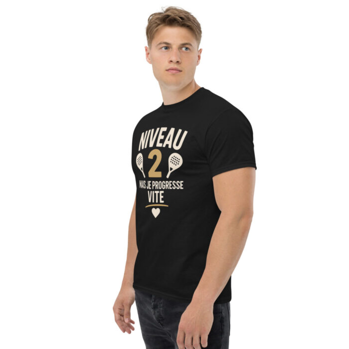 T-shirt Padel – Niveau 2 : Mais je Progresse Vite ! – Image 13