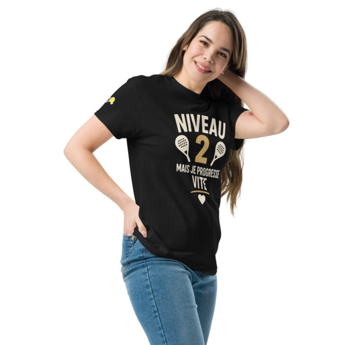 T-shirt Padel – Niveau 2 : Mais je Progresse Vite ! – Image 22