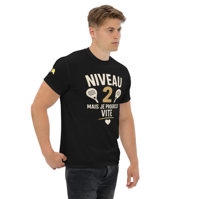 T-shirt Padel – Niveau 2 : Mais je Progresse Vite ! – Image 15
