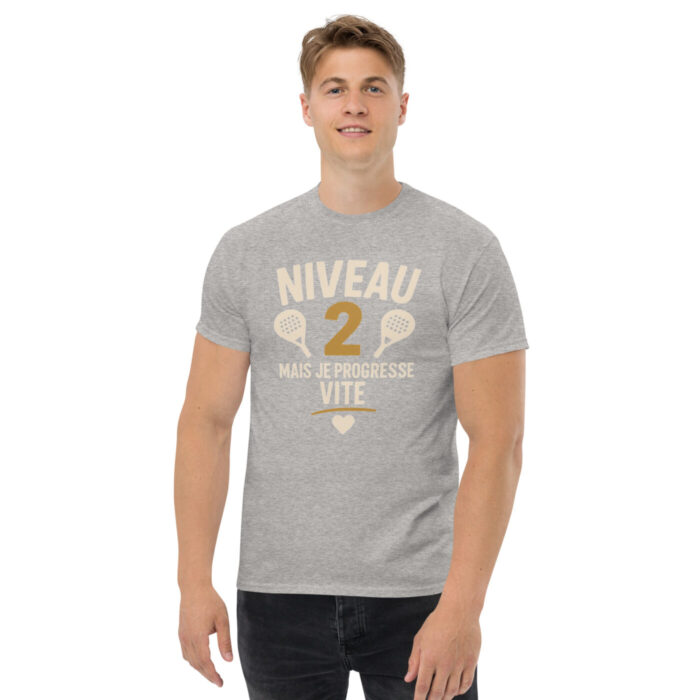 T-shirt Padel – Niveau 2 : Mais je Progresse Vite ! – Image 29